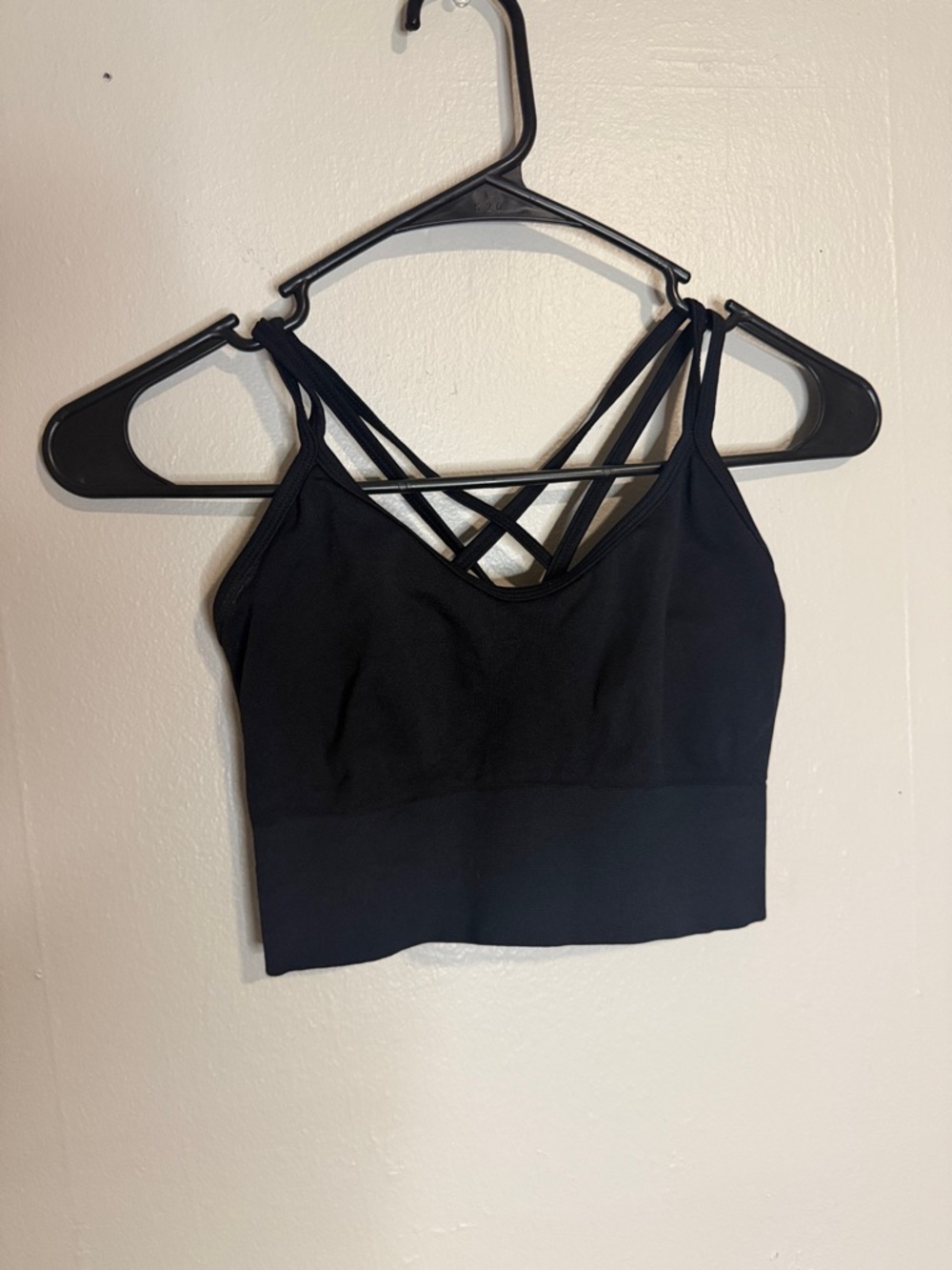 Black Strappy Women's Bralette Crop Top